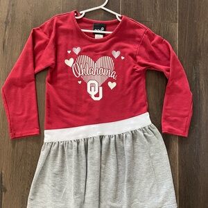 Oklahoma Sooners Red and Gray Kids Dress